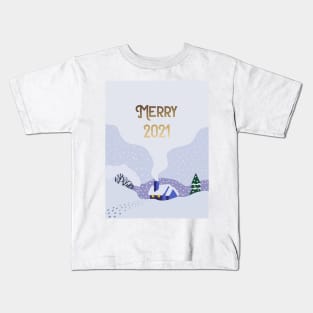 Merry 2021 Illustration Kids T-Shirt